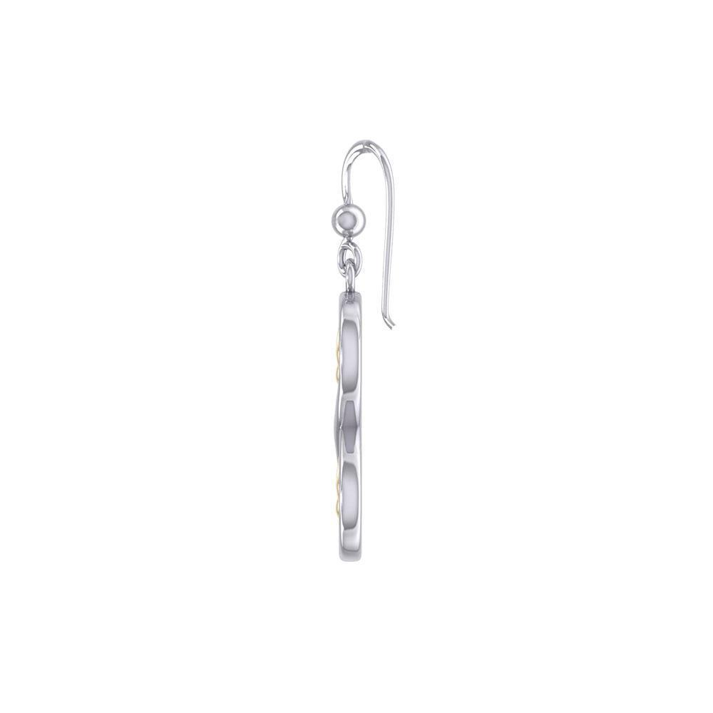Infinity with Trinity Knot Silver and Gold Earrings MER1736