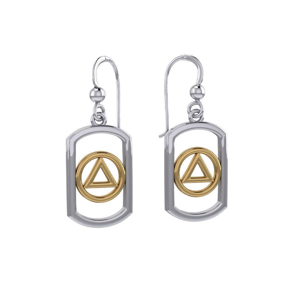 Recovery Silver with 14K Gold Accent Earrings MER2162