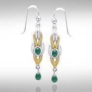 Black Magic Braided Silver & Gold Earrings MER385