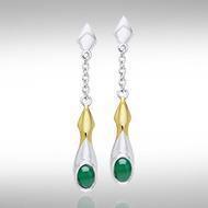 Black Magic Silver & Gold Earrings MER406