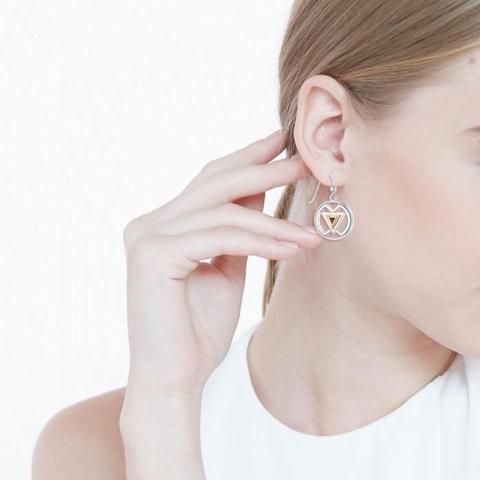 Femininity Symbol Silver and Gold Earrings MER528