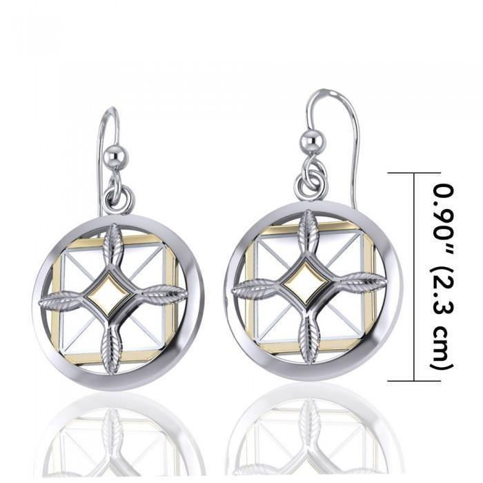 Protection and Growth Silver and Gold Earrings MER530