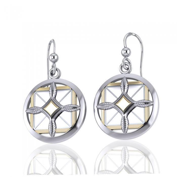 Protection and Growth Silver and Gold Earrings MER530