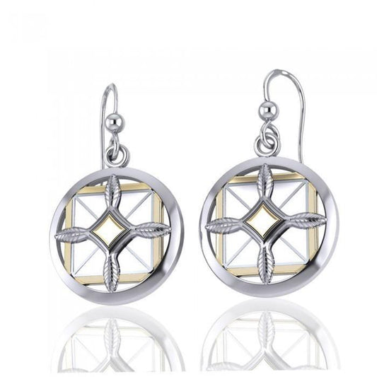 Protection and Growth Silver and Gold Earrings MER530