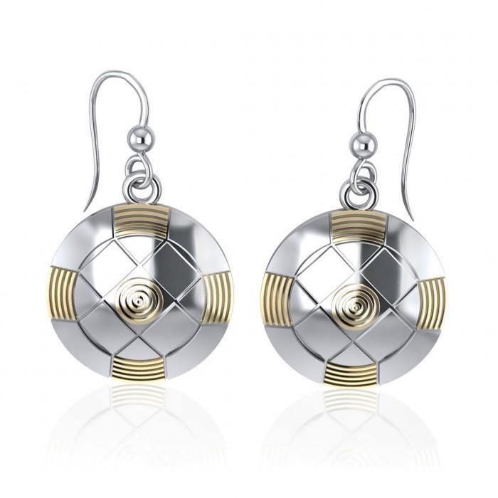 Protection Centralization Silver and Gold Accent Earrings MER531