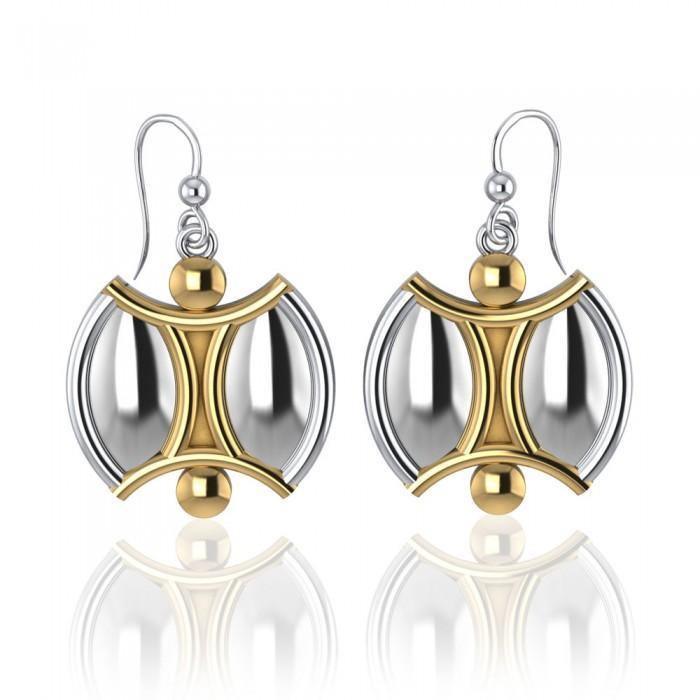 We Are All One Silver and Gold Accent Earrings MER562