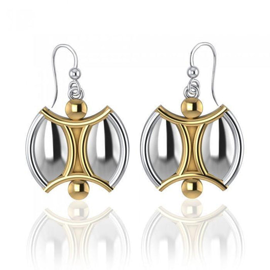 We Are All One Silver and Gold Accent Earrings MER562