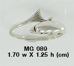 Dolphin Wrap Silver Ring MG089