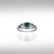 Silver Starfish Inlaid Ring MG440