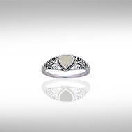 Silver Starfish Inlaid Ring MG440