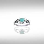 Silver Starfish Inlaid Ring MG440