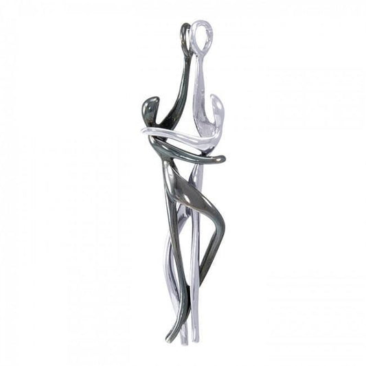 Yin Yang Lovers Silver Pendant MG589