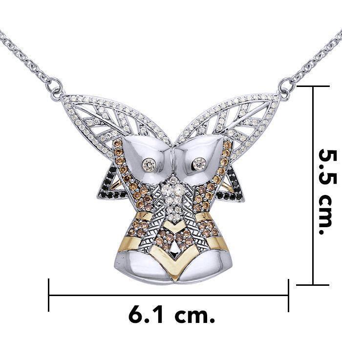 A body worth of gold ~ Dali-inspired Necklace in 18k Gold accent MNC215
