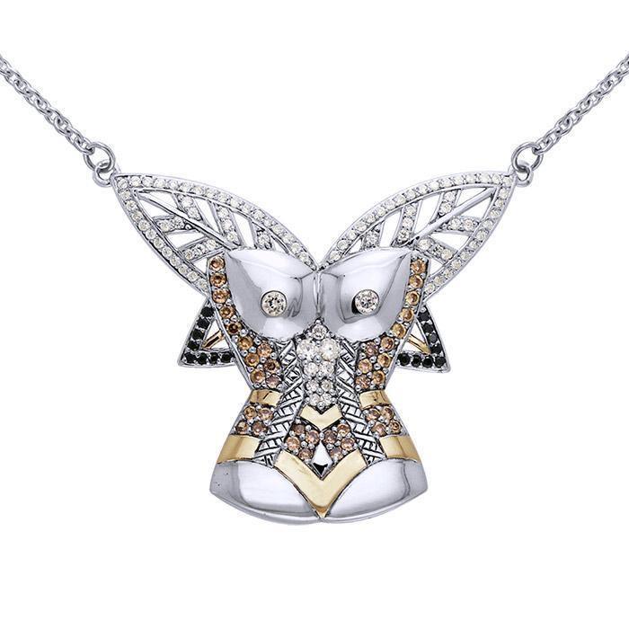 A body worth of gold ~ Dali-inspired Necklace in 18k Gold accent MNC215