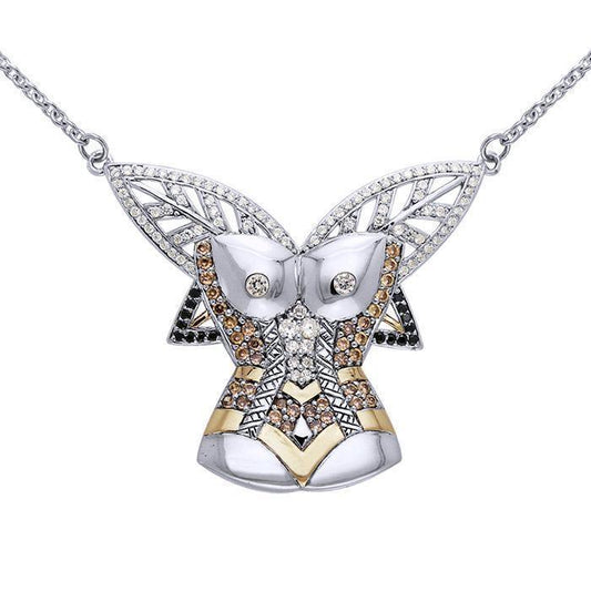 A body worth of gold ~ Dali-inspired Necklace in 18k Gold accent MNC215