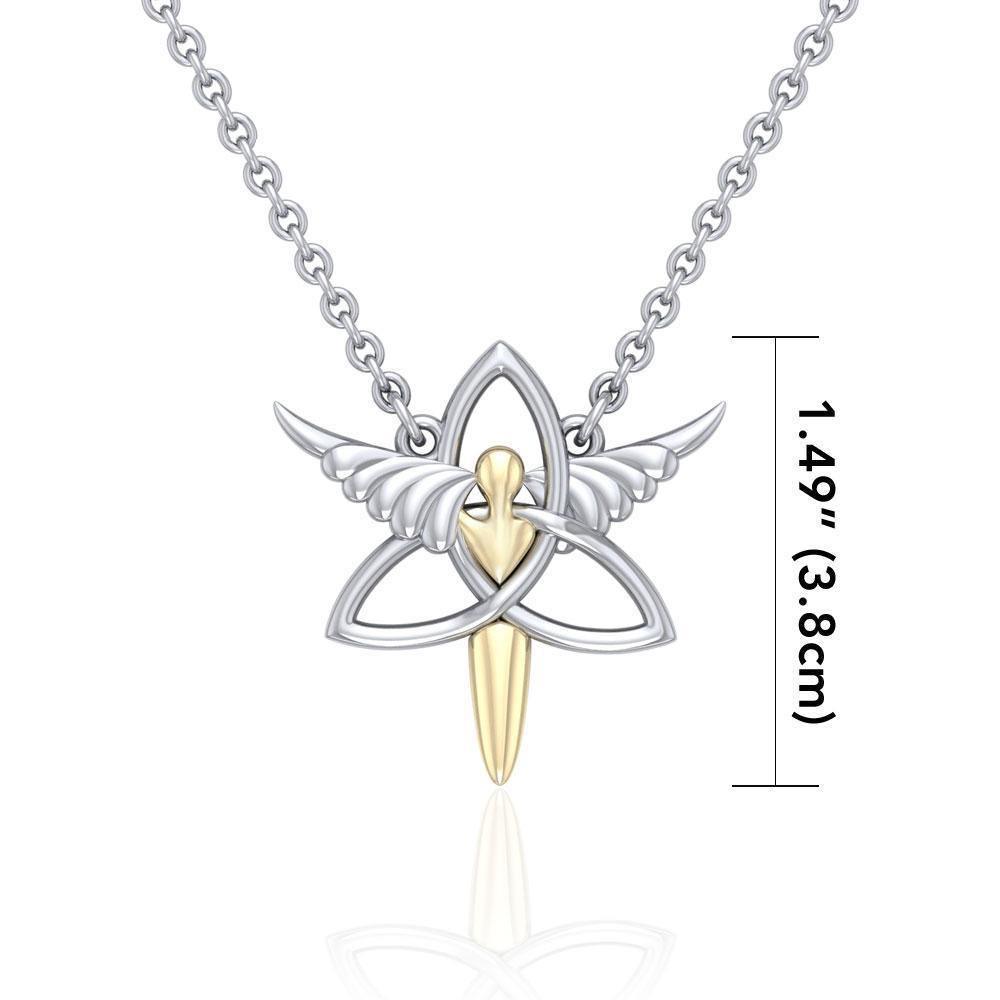 Celtic Trinity Angel Necklace MNC423P