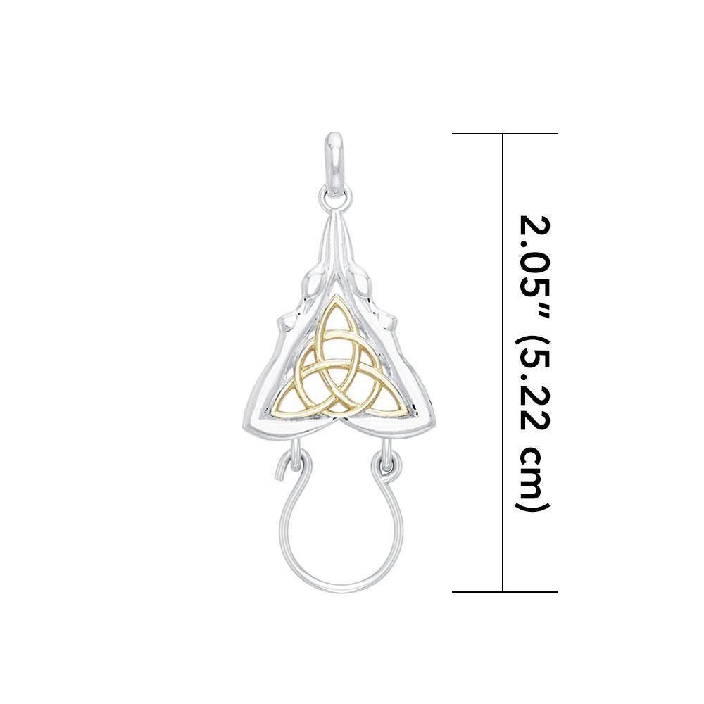 Danu Goddess Silver and Gold Charm Holder Pendant MPD5086