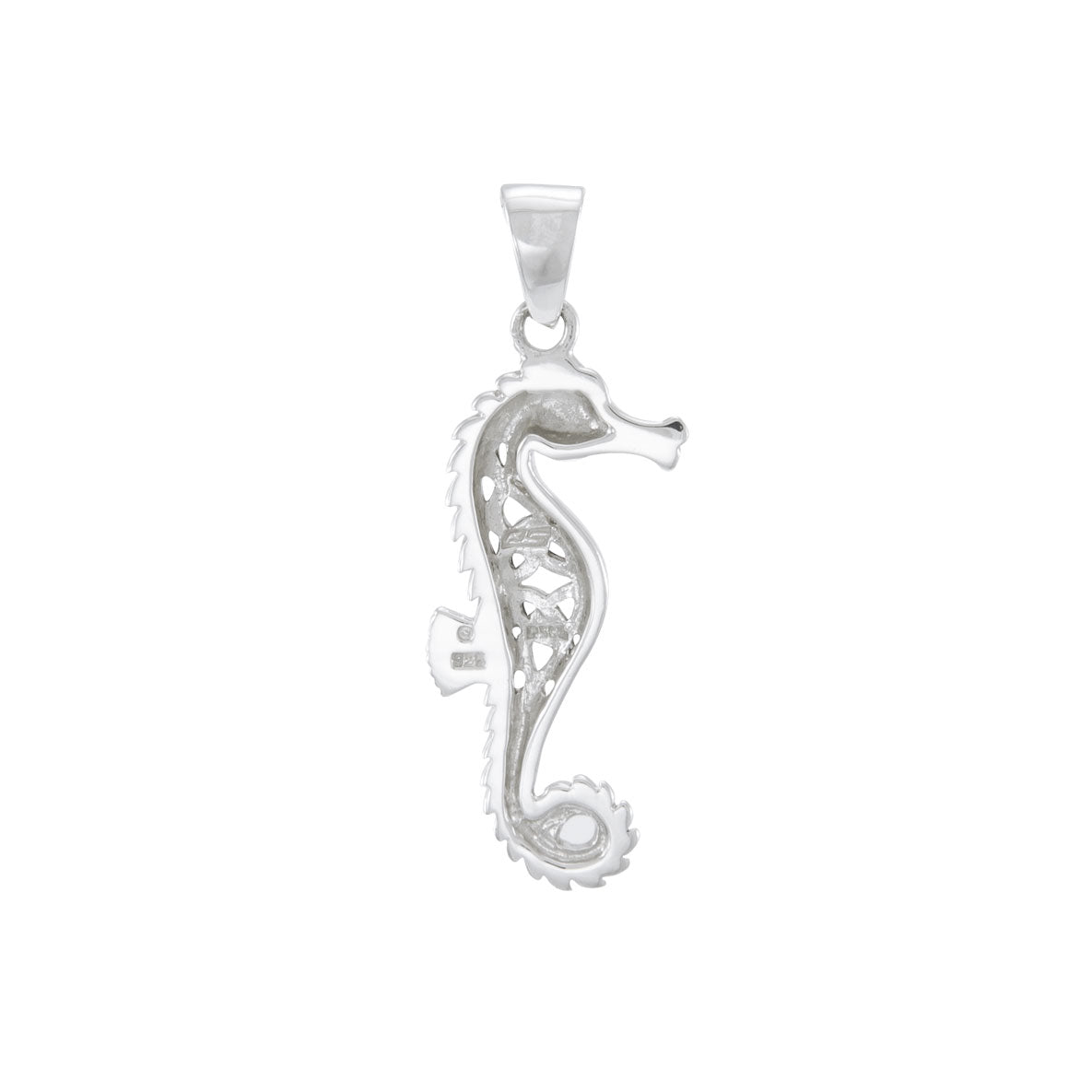 Celtic Seahorse Sterling Silver with Gold Accent Pendant MPD055