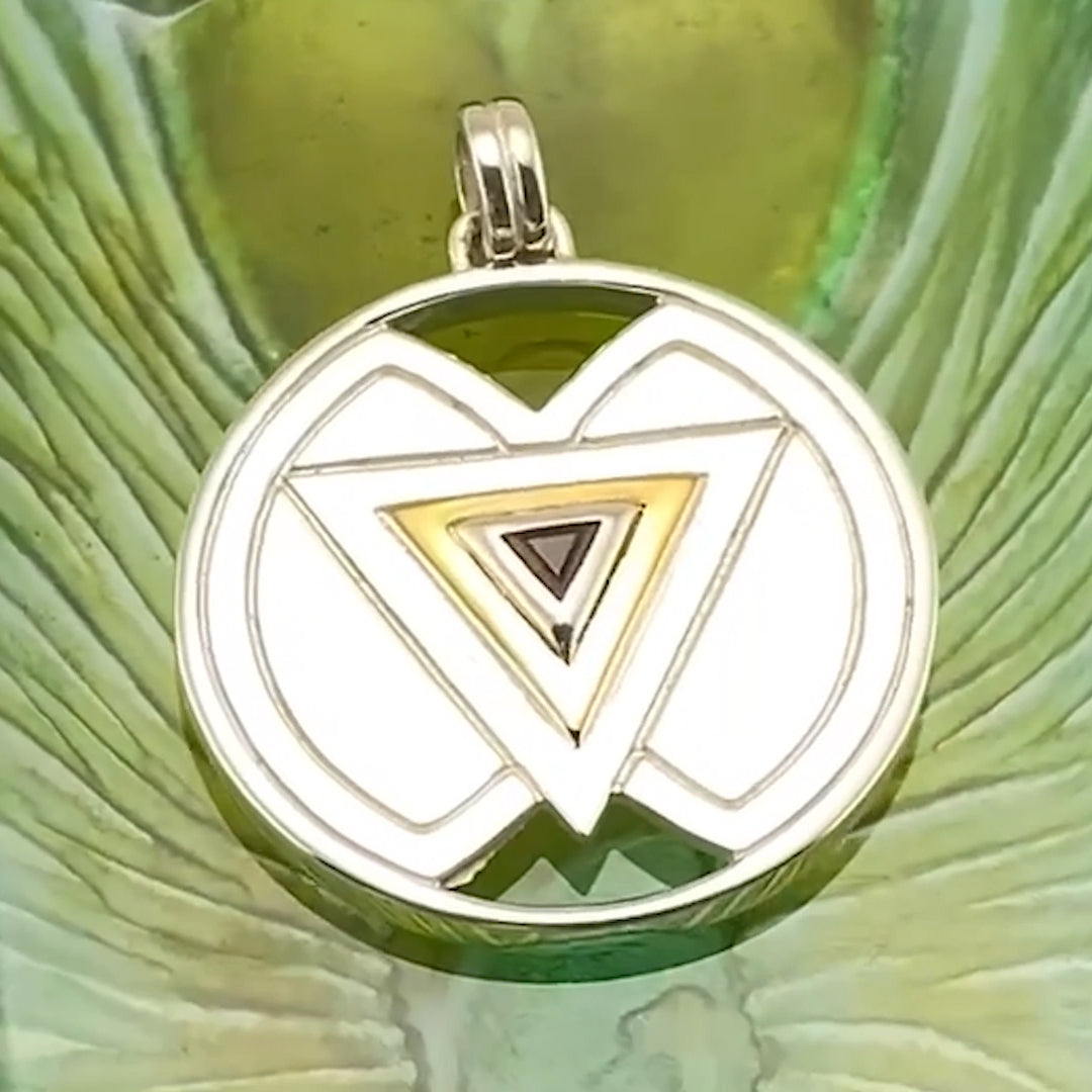 Symbol Of Femininity Sterling Silver with 14K Gold Accents Pendant by Sibylle Grummes MPD1239