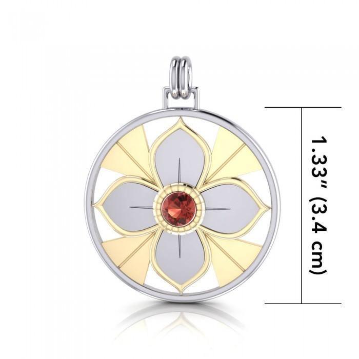 Symbol Of Femininity Silver and Gold Pendant by Sibylle Grummes Unruh MPD1240