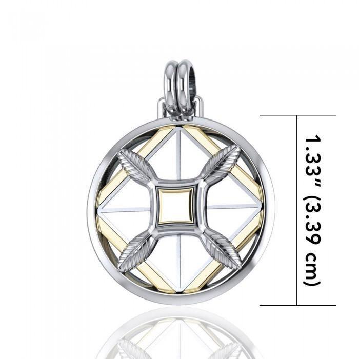Protection and Growth Silver and Gold Accent Pendant MPD1241