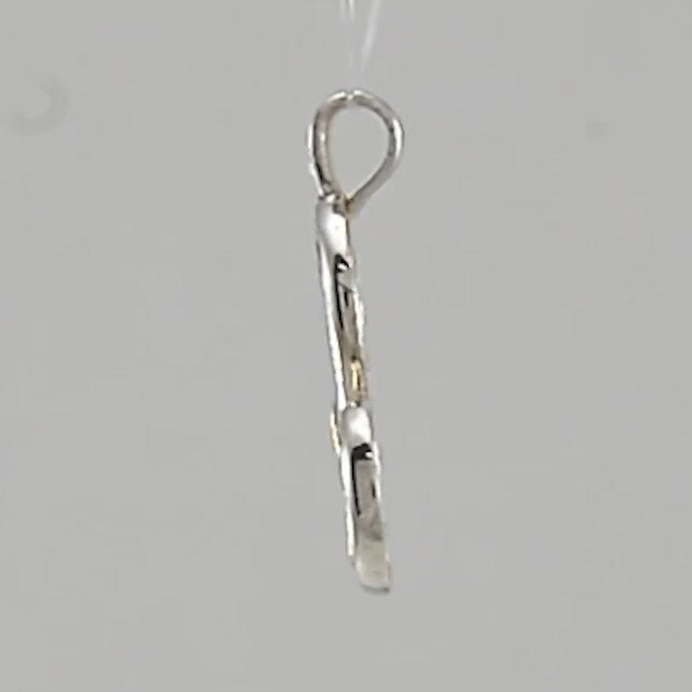 Celtic Triskele Silver and 18K Gold Accent Pendant MPD1818