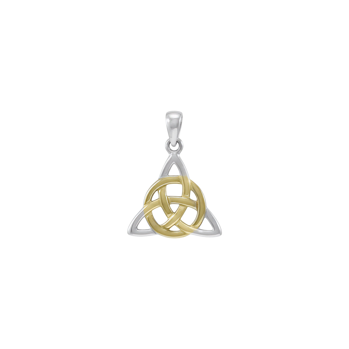 Celtic Triquetra Sterling Silver with 14K Gold Accent Pendant MPD3017*