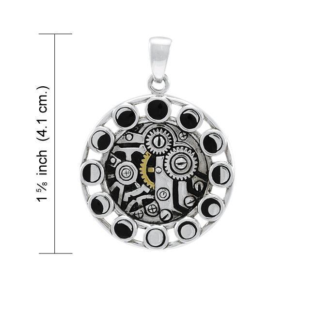 Moonphase Steampunk Sterling Silver and Gold Accent MPD3903