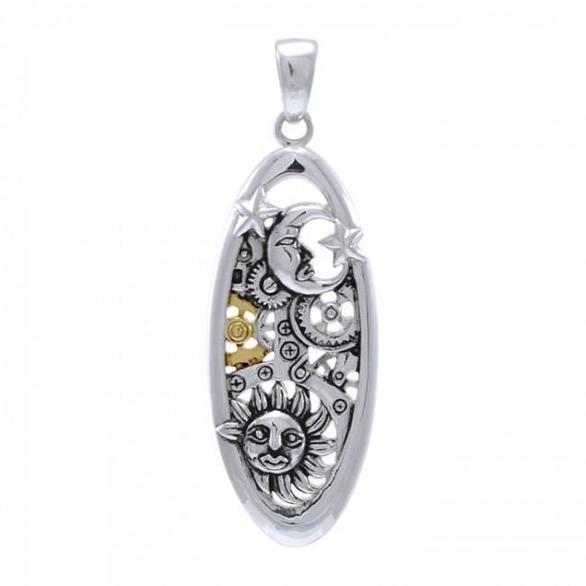 Sun, Moon and Stars Steampunk – The Untold Pendant MPD3904