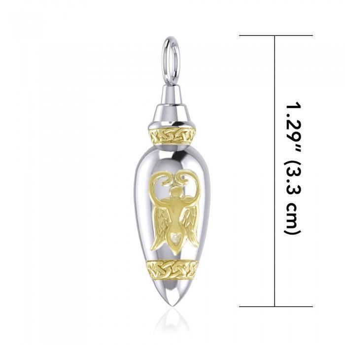Goddess Silver and Gold Bottle Pendant MPD4064
