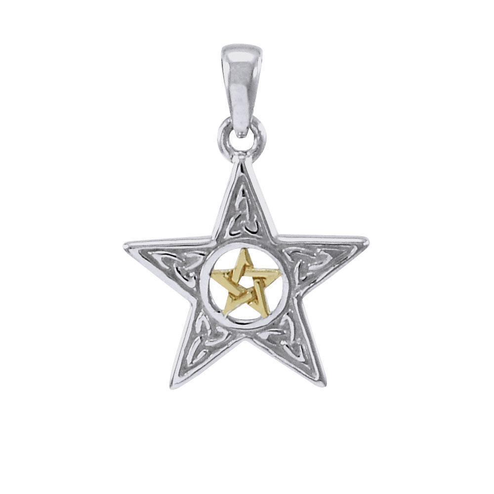 Trinity Knot Silver and Gold The Star Pendant MPD4260