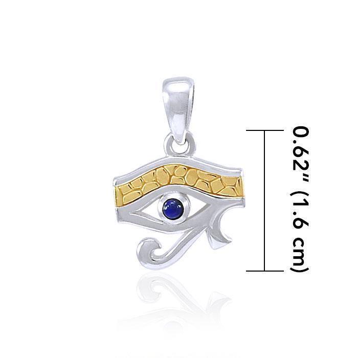 Eye of Horus Silver and Gold Accent Pendant MPD4310