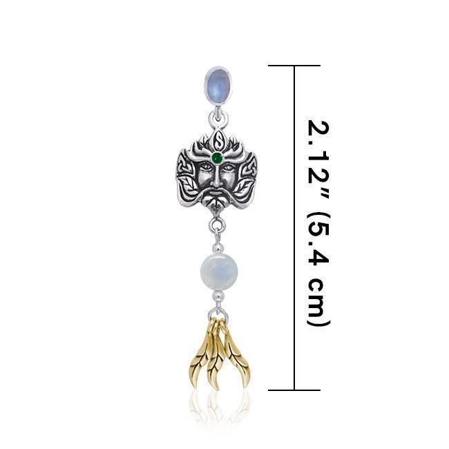 Green Man Protection Spell Silver and Gold Pendant MPD4732