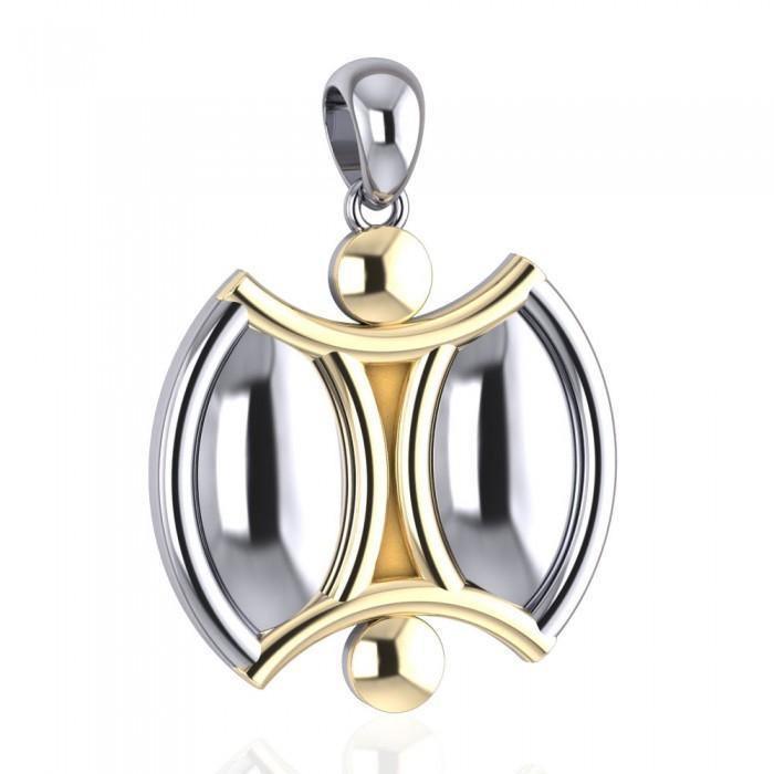 We Are All One Sterling Silver and Gold Pendant MPD4810