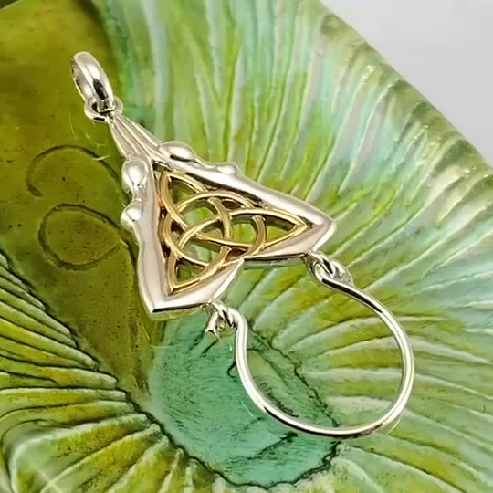 Danu Goddess Silver and Gold Charm Holder Pendant MPD5086