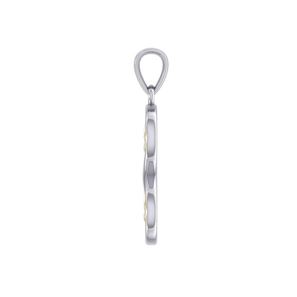 Infinity with Trinity Knot Silver and Gold Pendant MPD5210