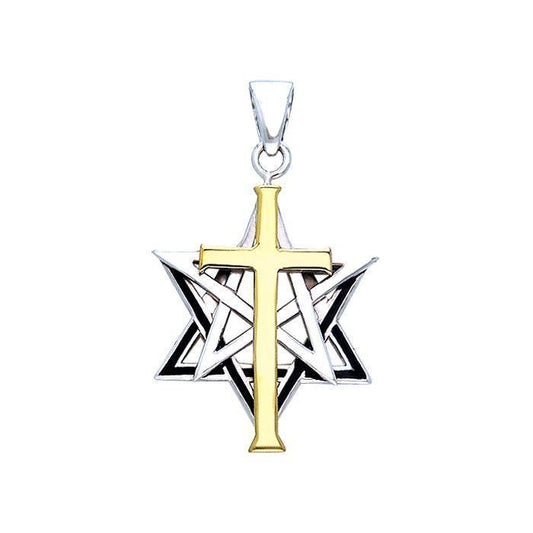 Cross The Star Star Of David Pendant MPD532