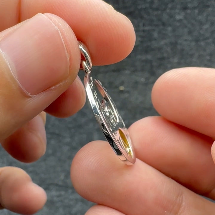 Celtic Phoenix with AA Recovery Symbol Sterling Silver with 14K Gold Accent Pendant MPD6431