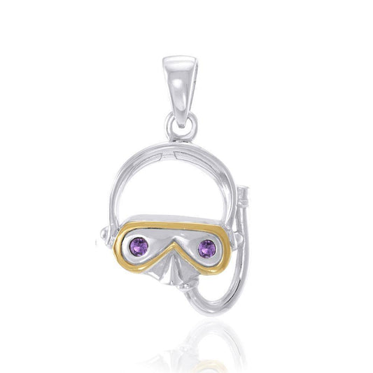Memorable Sea Experience with a Dive Mask ~ Sterling Silver Pendant MPD694