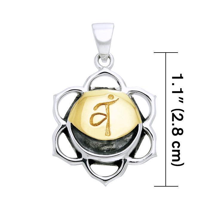 Svadhisthana Sacral Silver and Gold Chakra Pendant MPD902