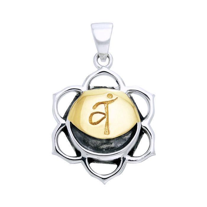 Svadhisthana Sacral Silver and Gold Chakra Pendant MPD902