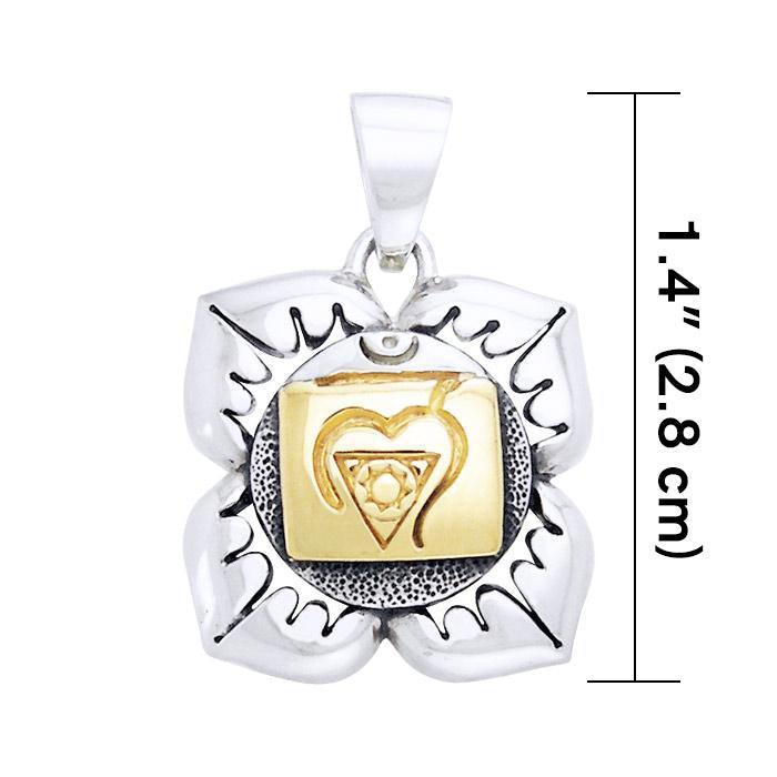 Muladhara Root Silver and Gold Chakra Pendant MPD910