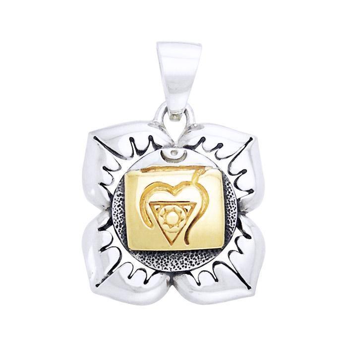 Muladhara Root Silver and Gold Chakra Pendant MPD910