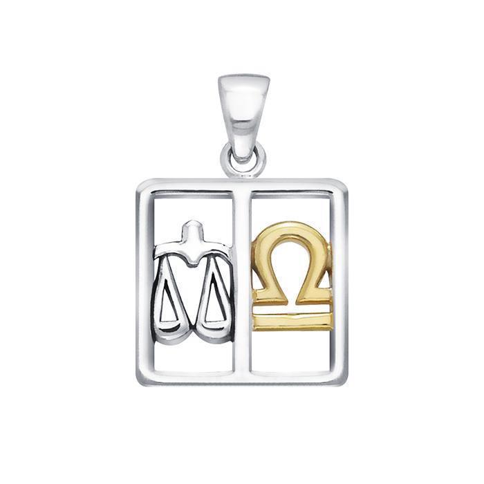 Libra Zodiac Symbol Silver Pendant MPD920