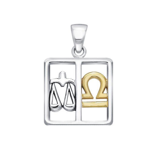 Libra Zodiac Symbol Silver Pendant MPD920