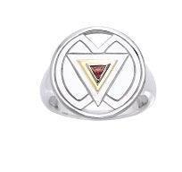 Symbols of Femininity Sterling Silver and Gold Ring MRI1578