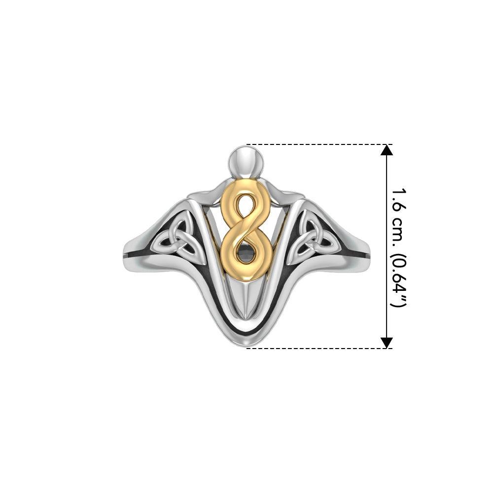 Infinity Angel Trinity Knot Ring MRI1256 - Wholesale Jewelry