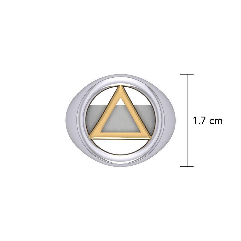 Recovery Silver with 14K Gold Accent Ring MRI2395