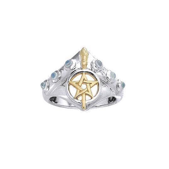 Silver Broomstick Ring MRI343