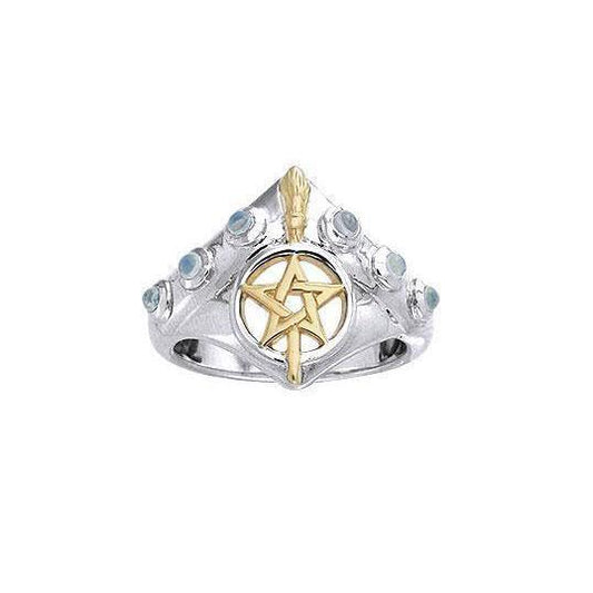 Silver Broomstick Ring MRI343
